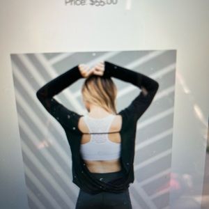 Zyia, yoga top, black, women M, ballet, workout, dance